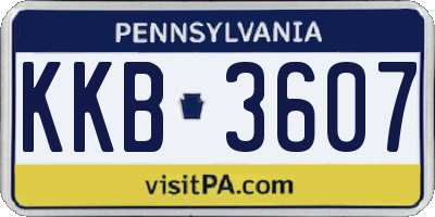 PA license plate KKB3607