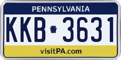 PA license plate KKB3631