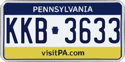 PA license plate KKB3633