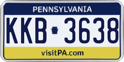 PA license plate KKB3638