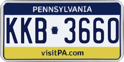 PA license plate KKB3660