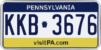 PA license plate KKB3676