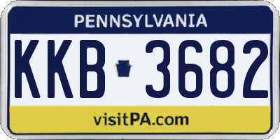 PA license plate KKB3682