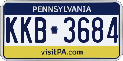 PA license plate KKB3684