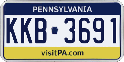 PA license plate KKB3691