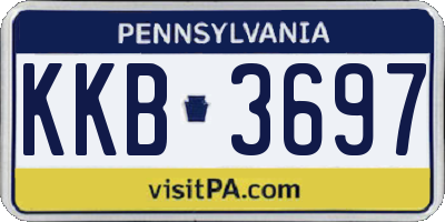 PA license plate KKB3697