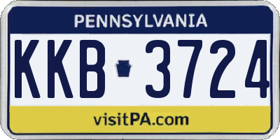 PA license plate KKB3724