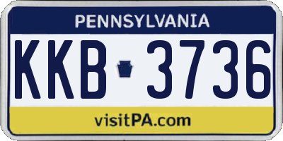 PA license plate KKB3736