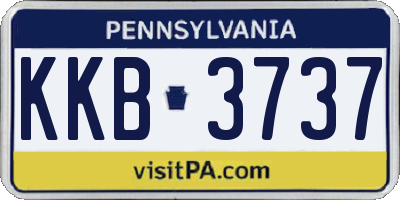 PA license plate KKB3737
