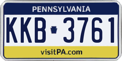 PA license plate KKB3761