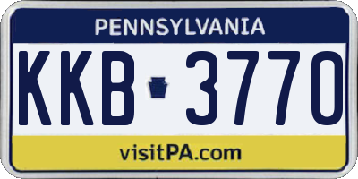 PA license plate KKB3770