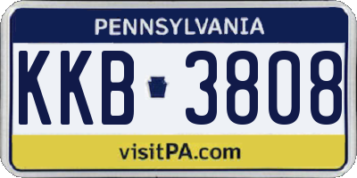 PA license plate KKB3808