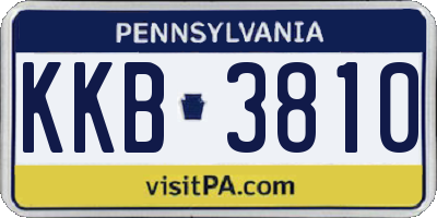 PA license plate KKB3810