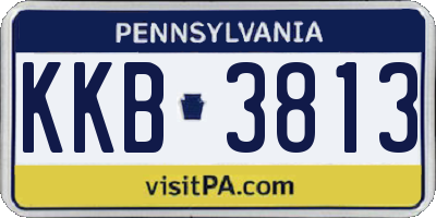 PA license plate KKB3813
