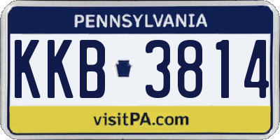 PA license plate KKB3814