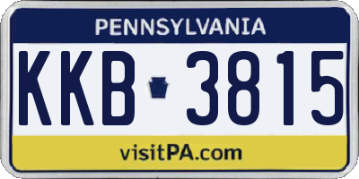 PA license plate KKB3815