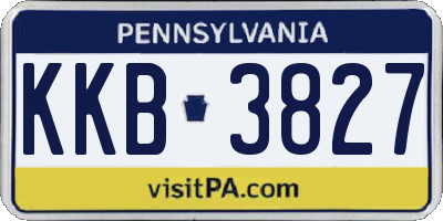 PA license plate KKB3827