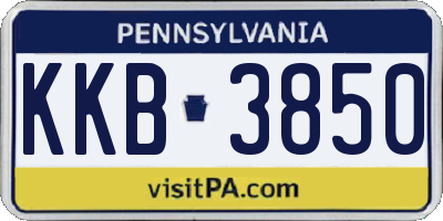 PA license plate KKB3850