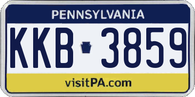 PA license plate KKB3859