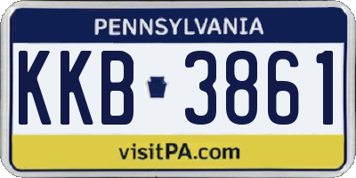 PA license plate KKB3861