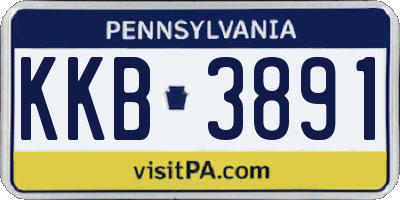 PA license plate KKB3891