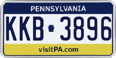 PA license plate KKB3896