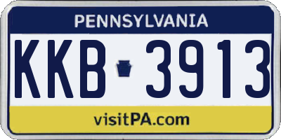 PA license plate KKB3913