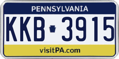 PA license plate KKB3915