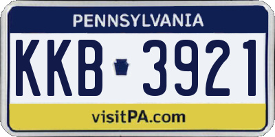 PA license plate KKB3921