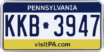 PA license plate KKB3947