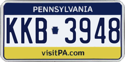 PA license plate KKB3948
