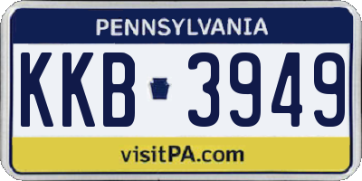 PA license plate KKB3949