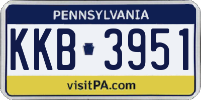 PA license plate KKB3951