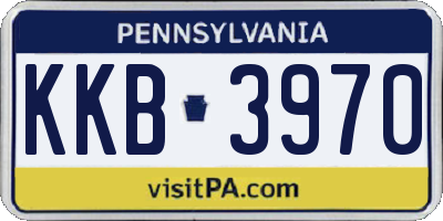 PA license plate KKB3970