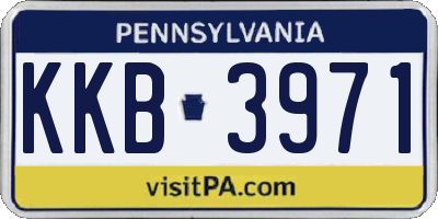 PA license plate KKB3971