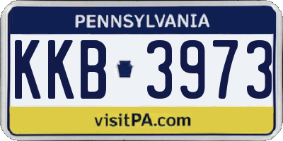 PA license plate KKB3973