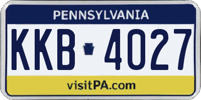 PA license plate KKB4027