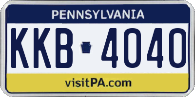 PA license plate KKB4040