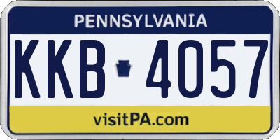 PA license plate KKB4057