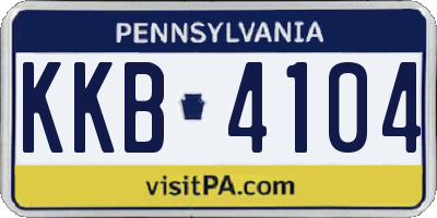 PA license plate KKB4104