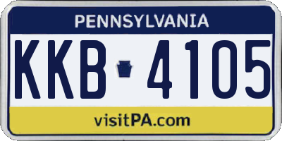 PA license plate KKB4105