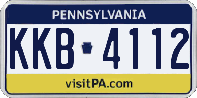 PA license plate KKB4112