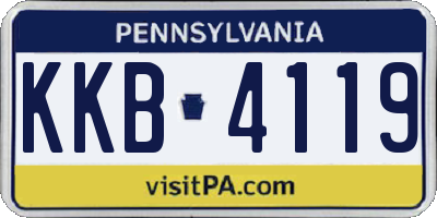 PA license plate KKB4119