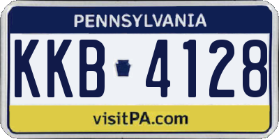 PA license plate KKB4128