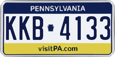 PA license plate KKB4133