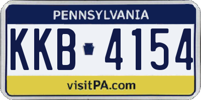 PA license plate KKB4154