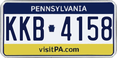 PA license plate KKB4158