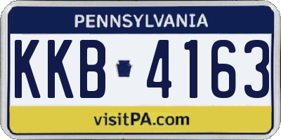 PA license plate KKB4163