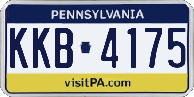PA license plate KKB4175