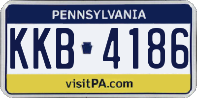 PA license plate KKB4186